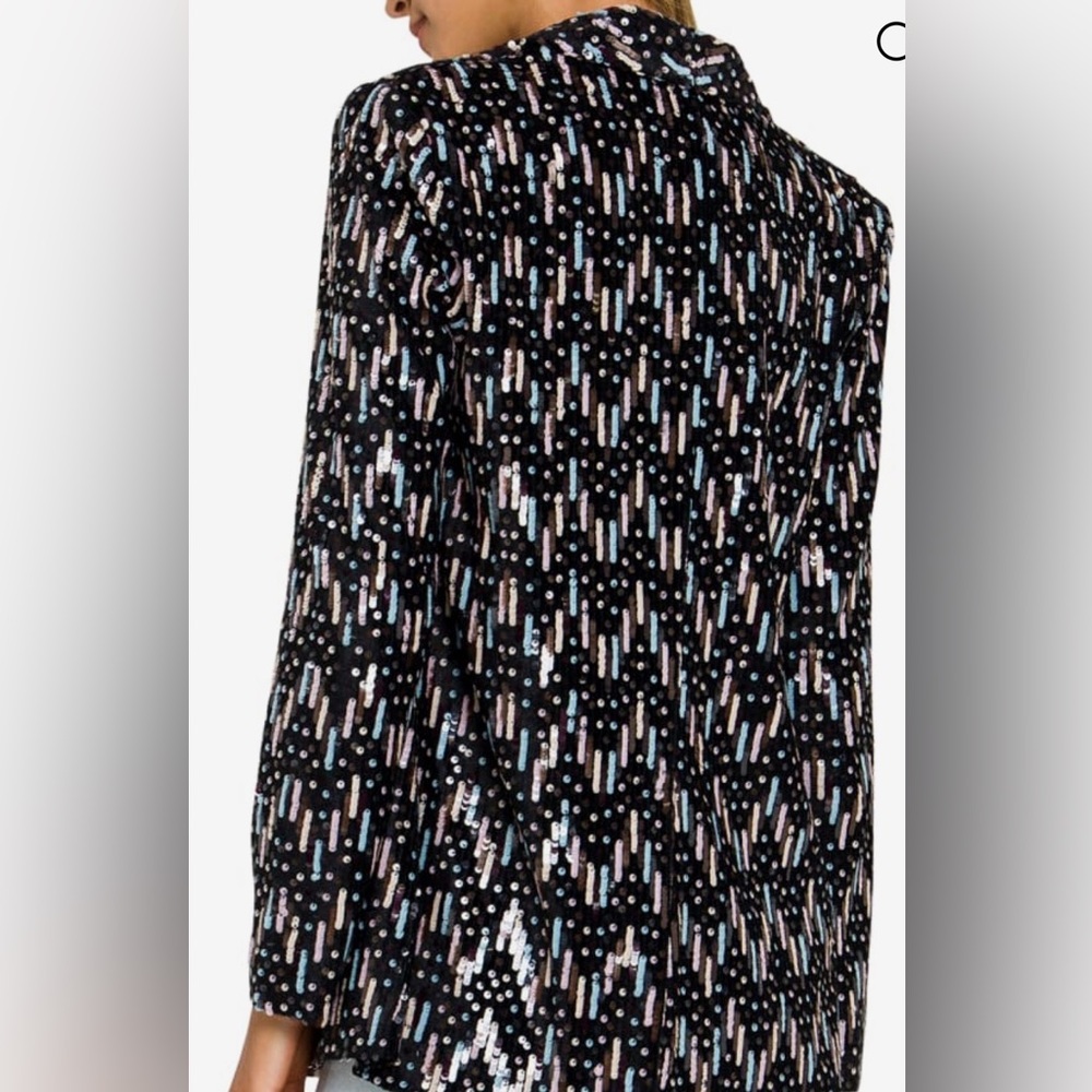 Endless Rose Oversized Multicolored Sequin Blazer - image 3
